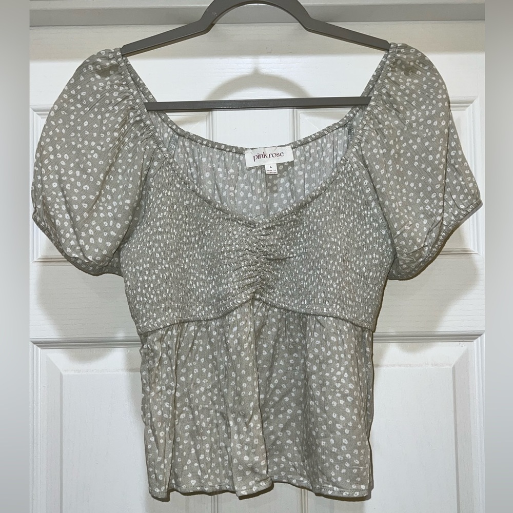 Pink Rose Sz. L flowey top